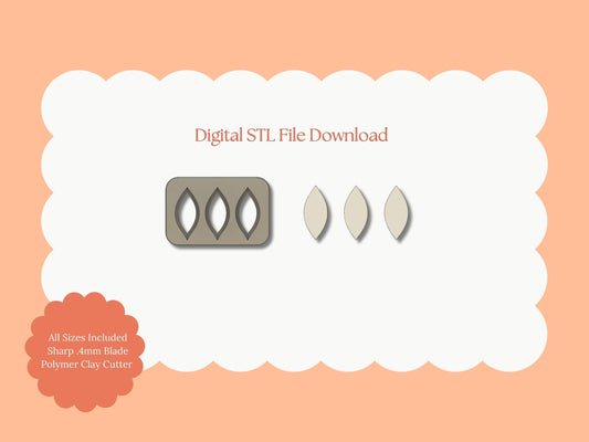 Petal Cluster Set No. 2 Clay Cutter | Petal Cluster No. 2 STL File – Digital Floral Cutter for Elegant Earrings & Botanical Clay Crafts