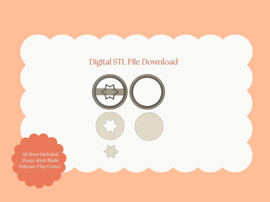 Snowflake Cookie No. 1 Clay Cutter | Snowflake Cookie STL File – Digital Holiday Cutter for Cookie Earrings and Winter Crafts