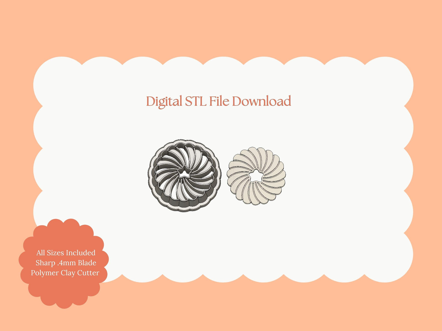 Star Jam Biscuit Clay Cutter | Star Jam Biscuit Digital STL File for DIY Dessert Earrings and Food-Themed Jewelry