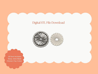 Star Jam Biscuit Clay Cutter | Star Jam Biscuit Digital STL File for DIY Dessert Earrings and Food-Themed Jewelry