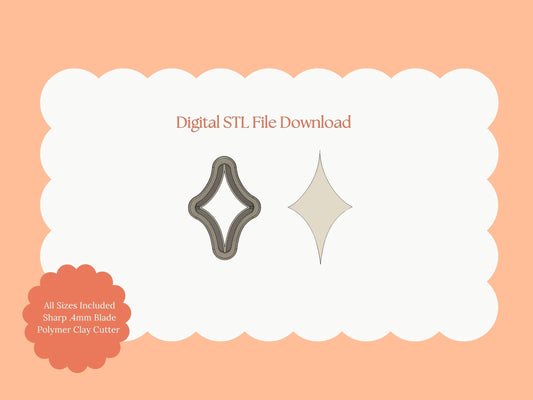 Star of Bethlehem Clay Cutter | Digital STL File Christmas Star Polymer Clay Cutter for DIY Religious Earrings and Nativity Crafts