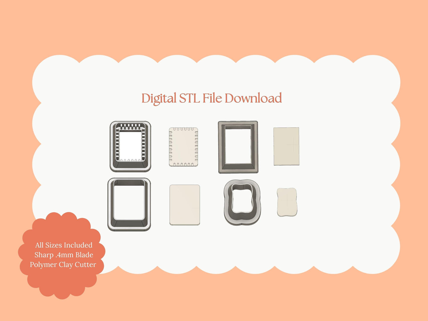 Poptart Clay Cutter | Poptart STL File – Digital Breakfast Cutter for Cute Earrings and Whimsical Clay Crafts