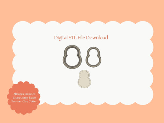 Snowman Frosted Cookie Clay Cutter | Frosted Snowman Cookie STL File – Christmas Earrings Digital Cutter Download