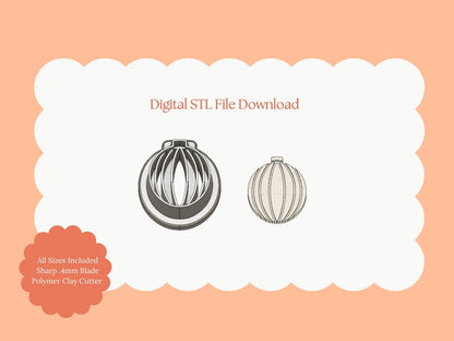 Ornament No. 9 Clay Cutter | Christmas Ornament STL File – Holiday Digital Cutter for Earrings and Crafts