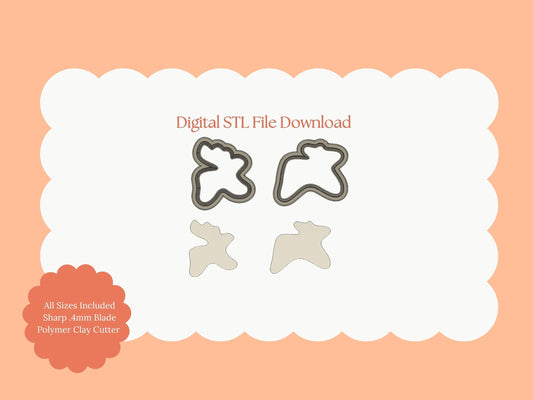 Reindeer Frosted Cookies Clay Cutter | Reindeer Cookie STL File – Digital Christmas Download for Earrings & Crafts