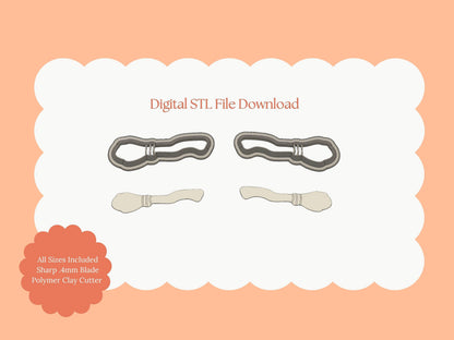 Witch Broom No. 2 Clay Cutter | Witch Broom STL File for Polymer Clay Earrings and Spooky Halloween Jewelry