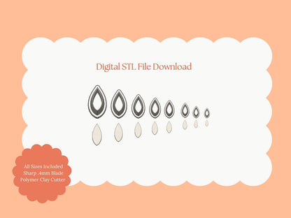 Sunflower Petal Clay Cutter | Sunflower Petal STL File – Floral Digital Cutter for Botanical Earrings and Summer Crafts