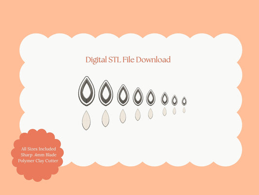 Sunflower Petal Clay Cutter | Sunflower Petal STL File – Floral Digital Cutter for Botanical Earrings and Summer Crafts