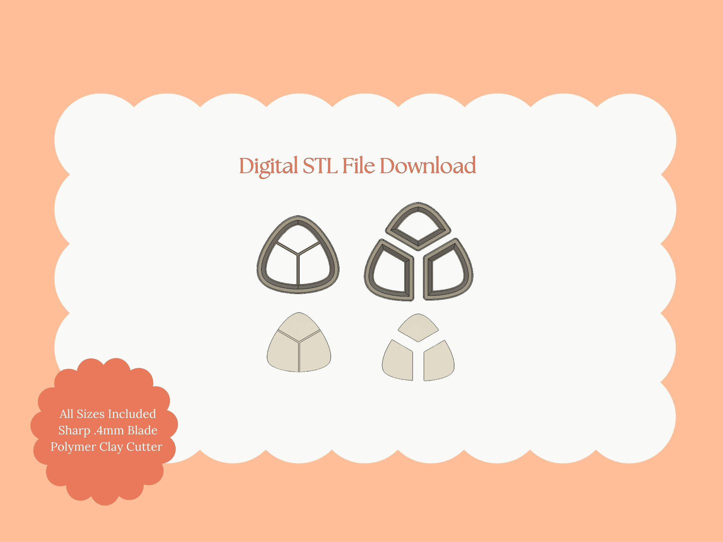 Mexican Sweet Bread Clay Cutter | Sweet Bread STL File – Digital Food Cutter for Pastry Earrings and Cultural Clay Crafts