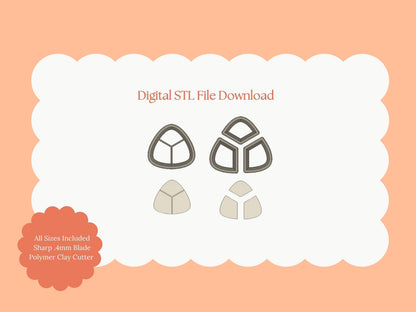 Mexican Sweet Bread Clay Cutter | Sweet Bread STL File – Digital Food Cutter for Pastry Earrings and Cultural Clay Crafts
