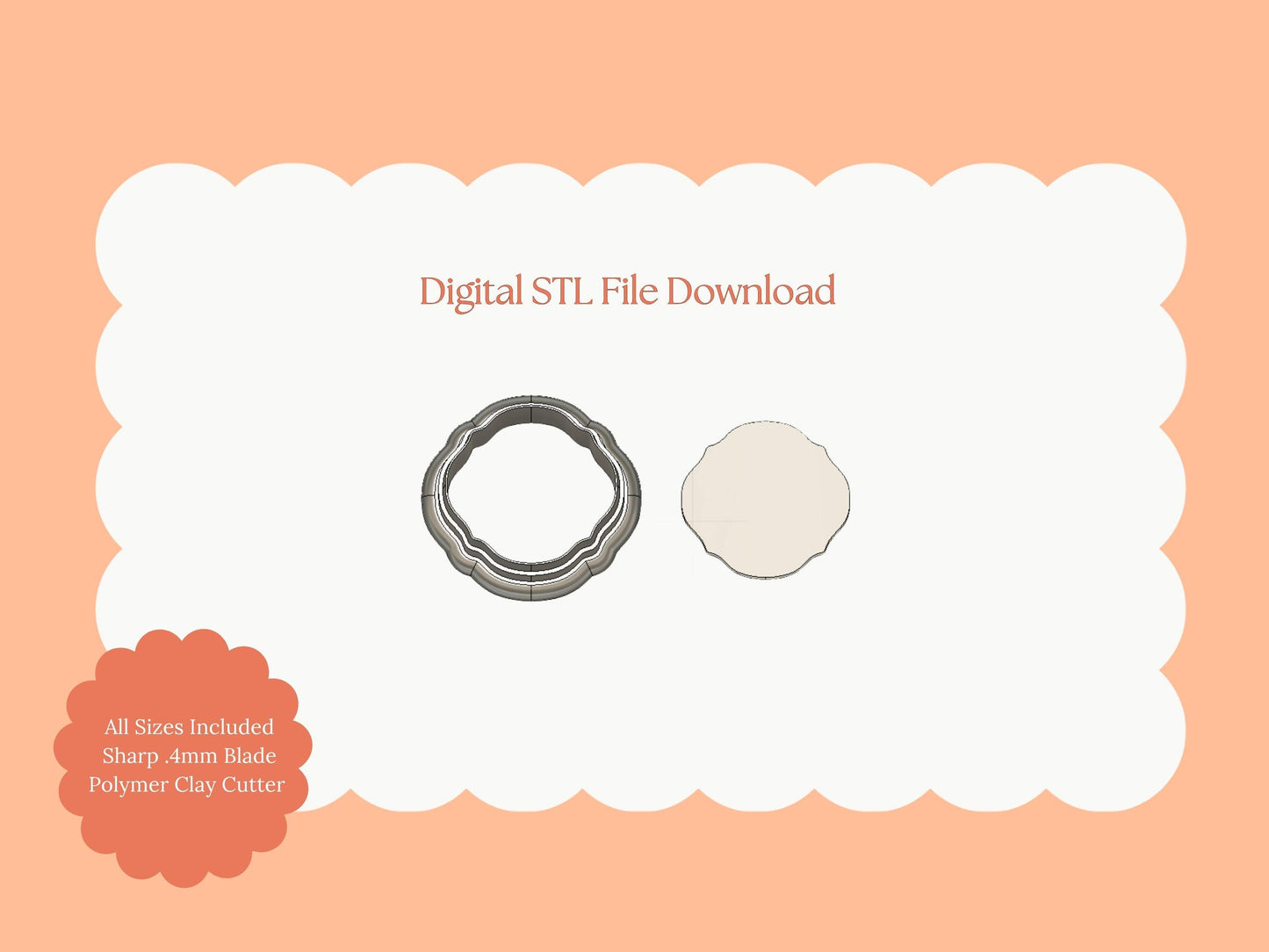 Elegant Shape No. 5 Clay Cutter | Elegant STL File for DIY Polymer Clay Earrings and Fashion Jewelry