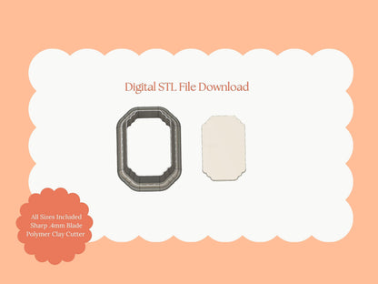 Elegant Shape No. 2 Clay Cutter | Minimalist Elegant STL File for Polymer Clay Earrings and Trendy Jewelry