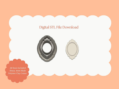 Elegant Shape No. 6 Clay Cutter | Elegant STL File for DIY Polymer Clay Earrings and Sophisticated Crafts