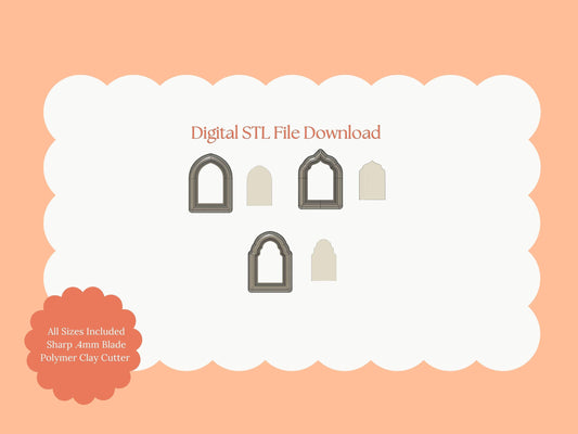 Elegant Arch Trio Clay Cutter | Elegant Arch STL File Set for Polymer Clay Earrings and Stylish Crafts