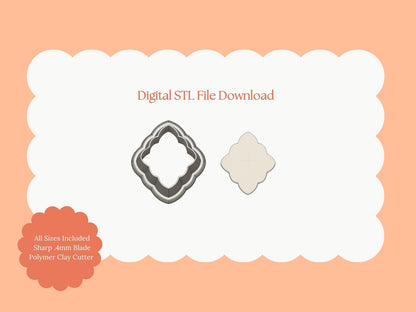 Elegant Shape No. 10 Clay Cutter | Modern Elegant STL File for Polymer Clay Earrings and Handmade Jewelry