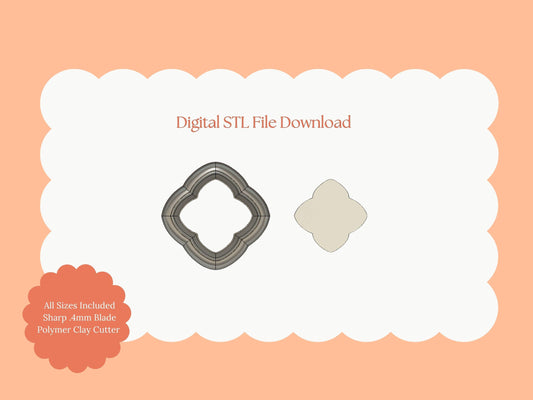 Elegant Shape No. 1 Clay Cutter | Modern Elegant STL File for Polymer Clay Earrings and Handmade Jewelry