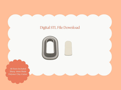 Rounded Quadrangle No. 1 Clay Cutter | Rounded Quadrangle STL File for Polymer Clay Earrings and Stylish Geometric Jewelry