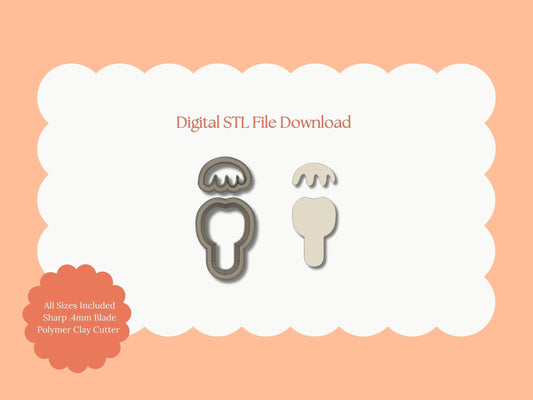 Caramel Apple Clay Cutter | Caramel Apple STL File – Digital Fall Cutter for Food Earrings & Sweet Clay Crafts