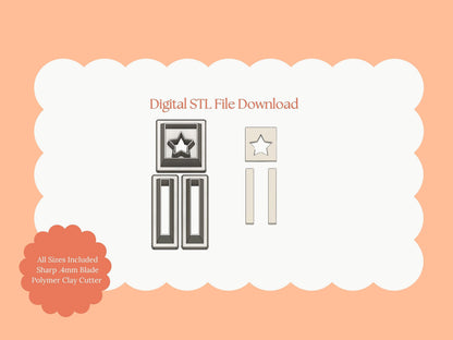 Flag Dangle Clay Cutter | Flag Dangle STL File – Digital Patriotic Cutter for July 4th Earrings and Celebration Crafts