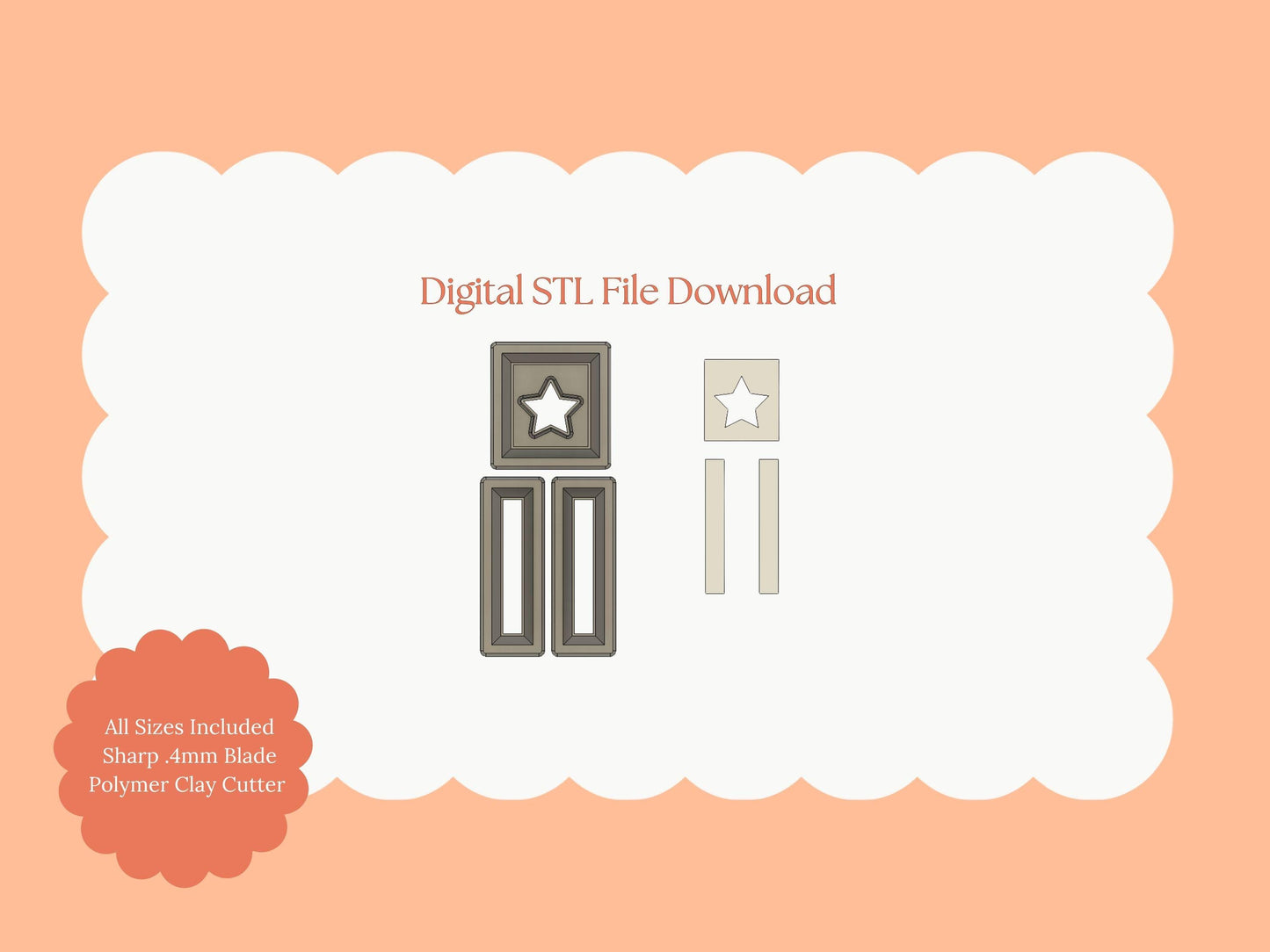 Flag Dangle Clay Cutter | Flag Dangle STL File – Digital Patriotic Cutter for July 4th Earrings and Celebration Crafts