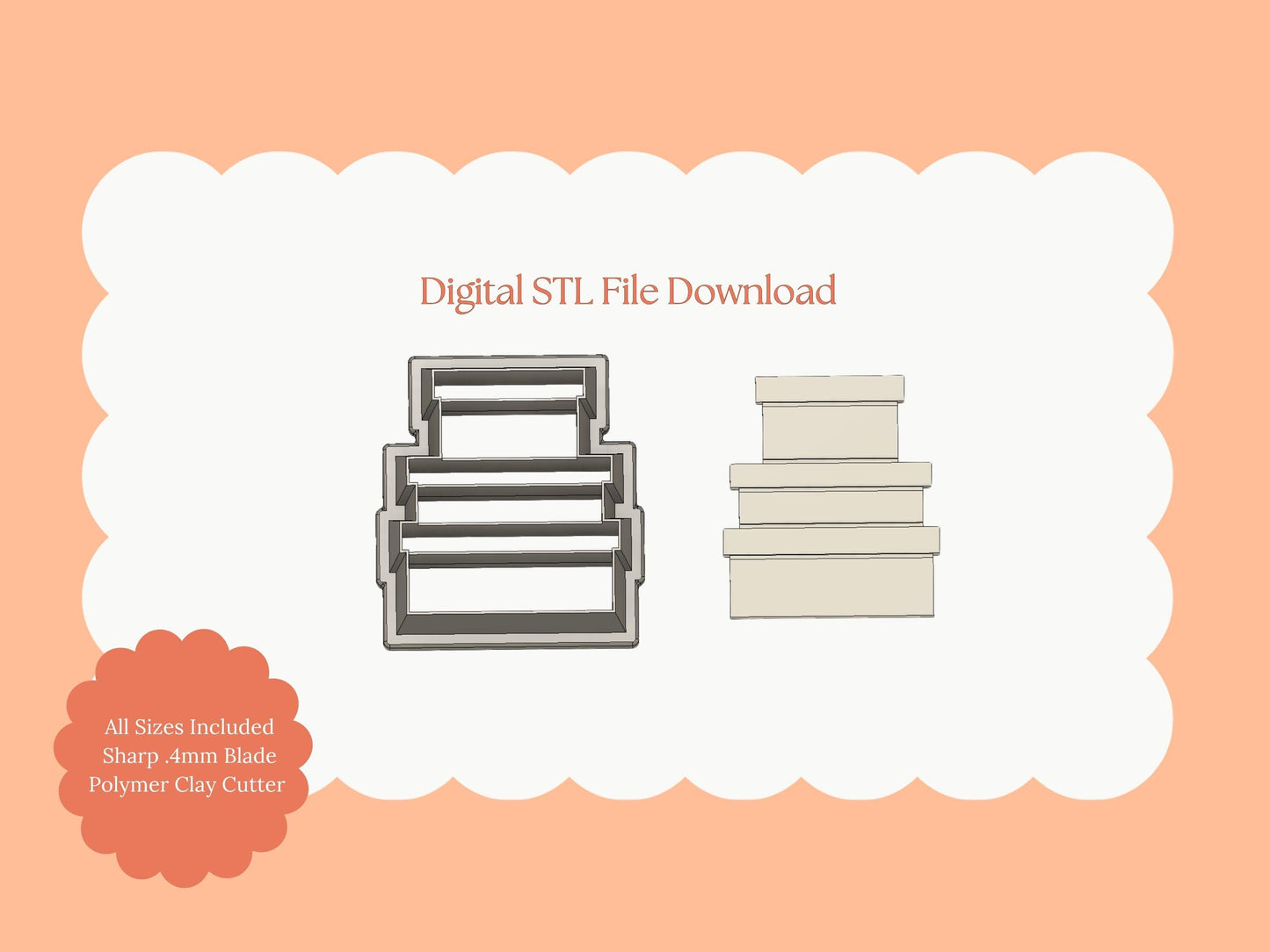 Present Box Stack Clay Cutter | Gift Stack STL File for Holiday Earrings – Christmas Digital Download