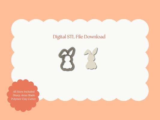Standing Bunny Clay Cutter | Standing Bunny STL File – Digital Spring Cutter for Cute Earrings & Bunny Clay Crafts
