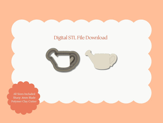 Watering Can Clay Cutter | Watering Can STL File – Digital Gardening Cutter for Spring Earrings & Cute Clay Crafts