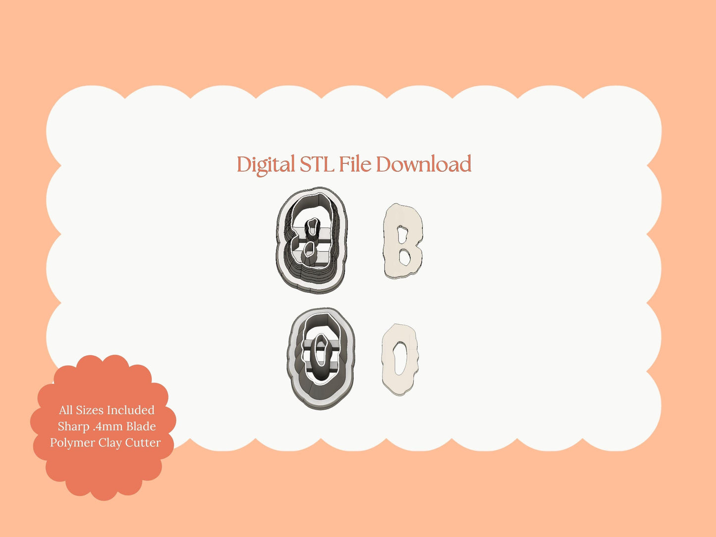 BOO Spooky Clay Cutters | BOO Spooky STL File Set for Polymer Clay Earrings and Halloween Jewelry