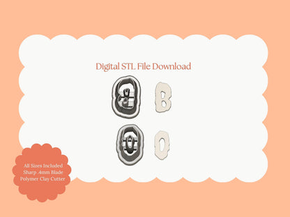 BOO Spooky Clay Cutters | BOO Spooky STL File Set for Polymer Clay Earrings and Halloween Jewelry
