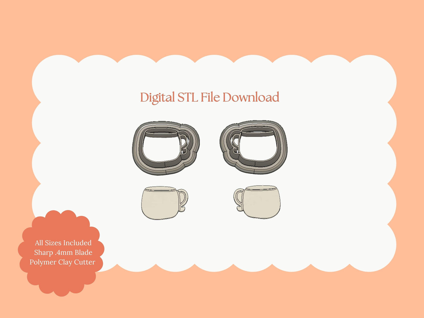 Apple Cider Clay Cutter | Apple Cider STL File for Polymer Clay Earrings and Cozy Autumn Jewelry
