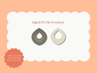 No. 2 Donut Diamond Cutout Clay Cutter | Donut Diamond Cutout STL File – Digital Geometric Cutter for Elegant Earrings & Modern Clay Crafts