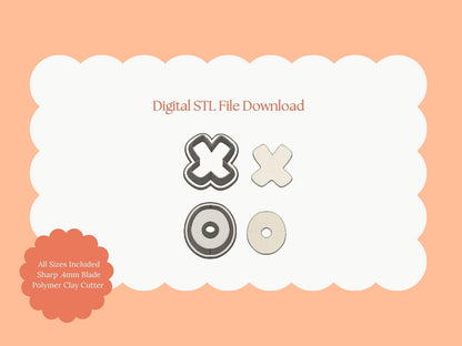 XO Valentine Letters Clay Cutter | XO STL File for Polymer Clay Earrings and Romantic Valentine Jewelry