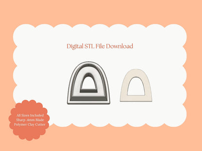 Donut Arch No. 1 | Donut Arch STL Clay Cutter | Y2K Inspired Polymer Clay Jewelry Mold