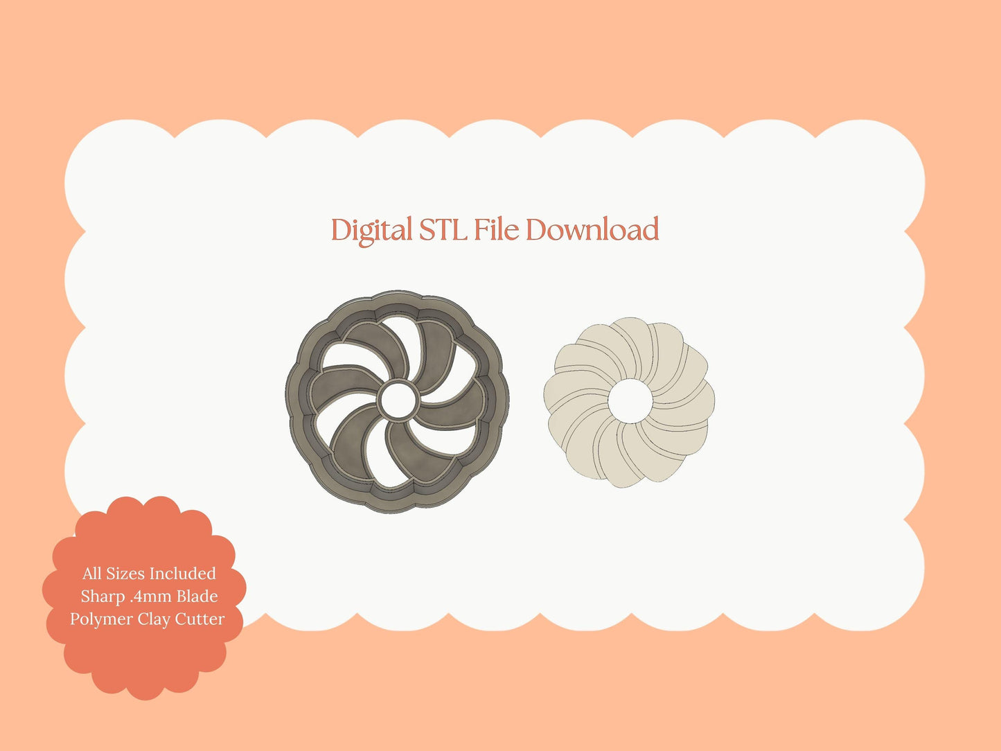 Christmas Wreath No. 2 Clay Cutter | Christmas Wreath STL File – Digital Holiday Wreath Cutter for Winter Earrings and Festive Crafts