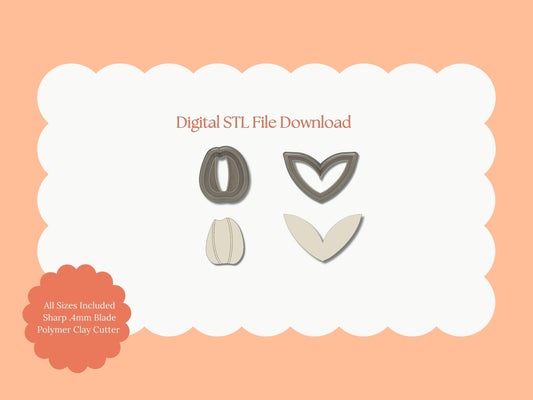 Tulip No. 3 Clay Cutter | Tulip No. 3 STL File – Digital Floral Clay Cutter for Botanical Earrings & Spring Crafts