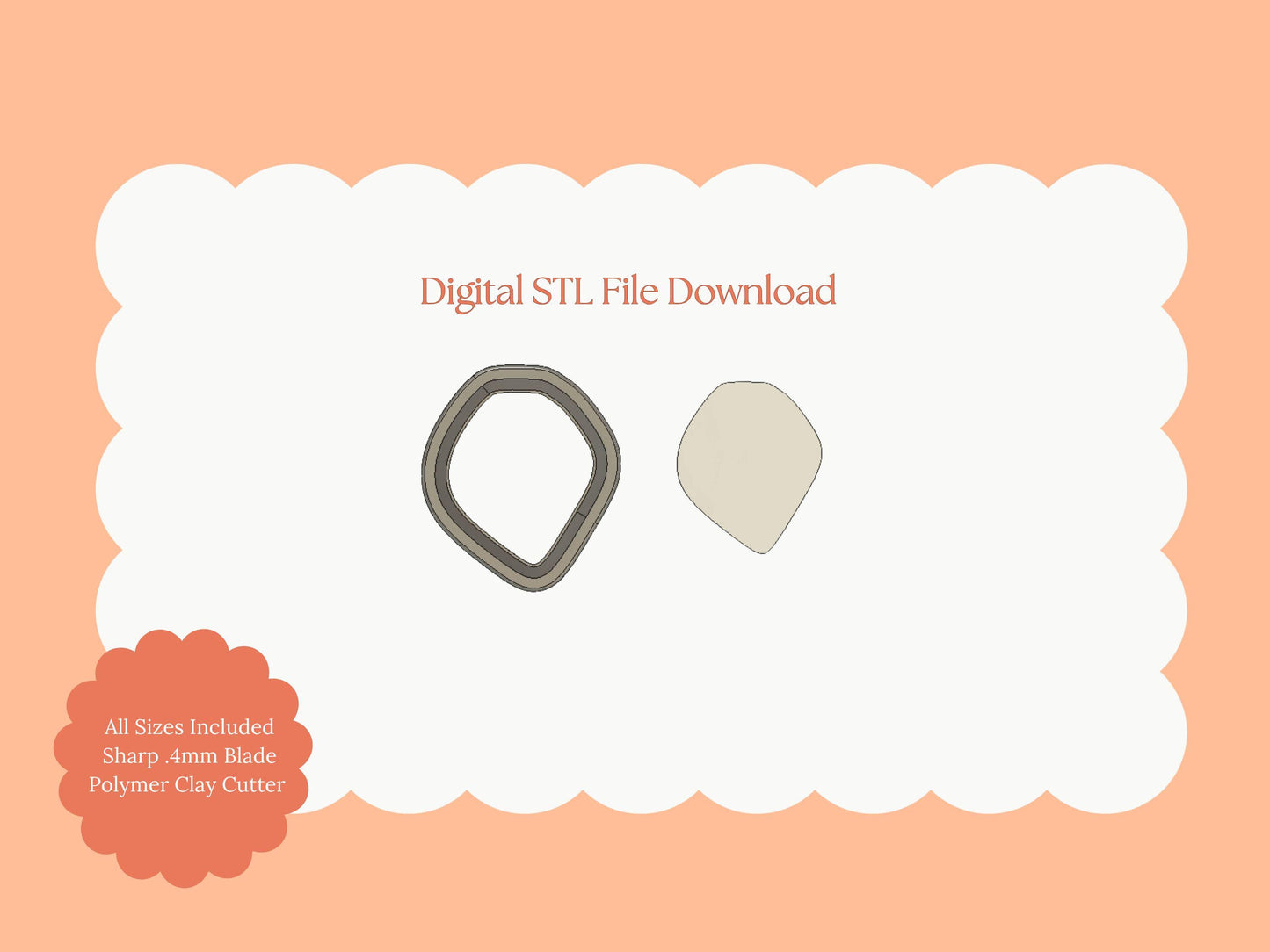 Rose Petal Clay Cutter | Rose Petal STL File – Floral Clay Cutter for DIY Botanical Earrings and Romantic Crafts