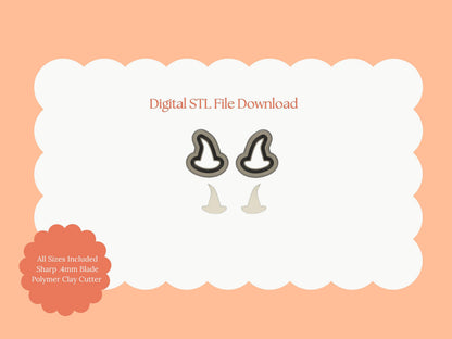 Witch Hat No. 1 Clay Cutter | Halloween Witch Hat Digital STL File for Earrings, Jewelry and Themed Baking Projects