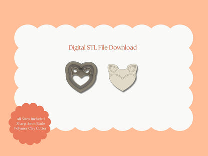 Fox No. 2 Clay Cutter | Fox No. 2 STL File – Digital Woodland Cutter for Nature Earrings & Cute Clay Crafts