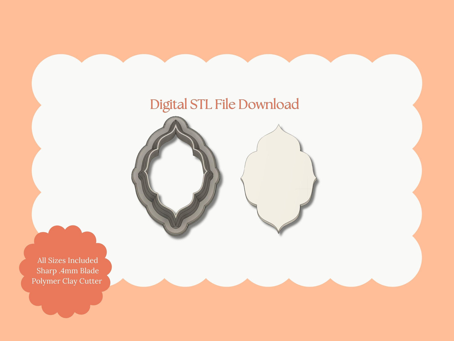 Elegant Shape No. 11 Clay Cutter | Elegant Shape No. 11 STL File – Digital Geometric Cutter for Minimalist Earrings & Chic Clay Crafts