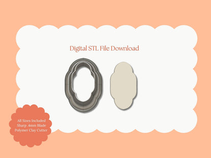 Elegant Shape No. 7 Clay Cutter | Elegant Shape No. 7 STL File – Digital Geometric Cutter for Chic Earrings & Modern Clay Crafts