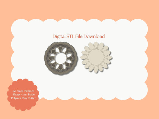 Daisy No. 12 Clay Cutter | Daisy No. 12 STL File – Digital Floral Cutter for Spring Earrings & Botanical Clay Crafts