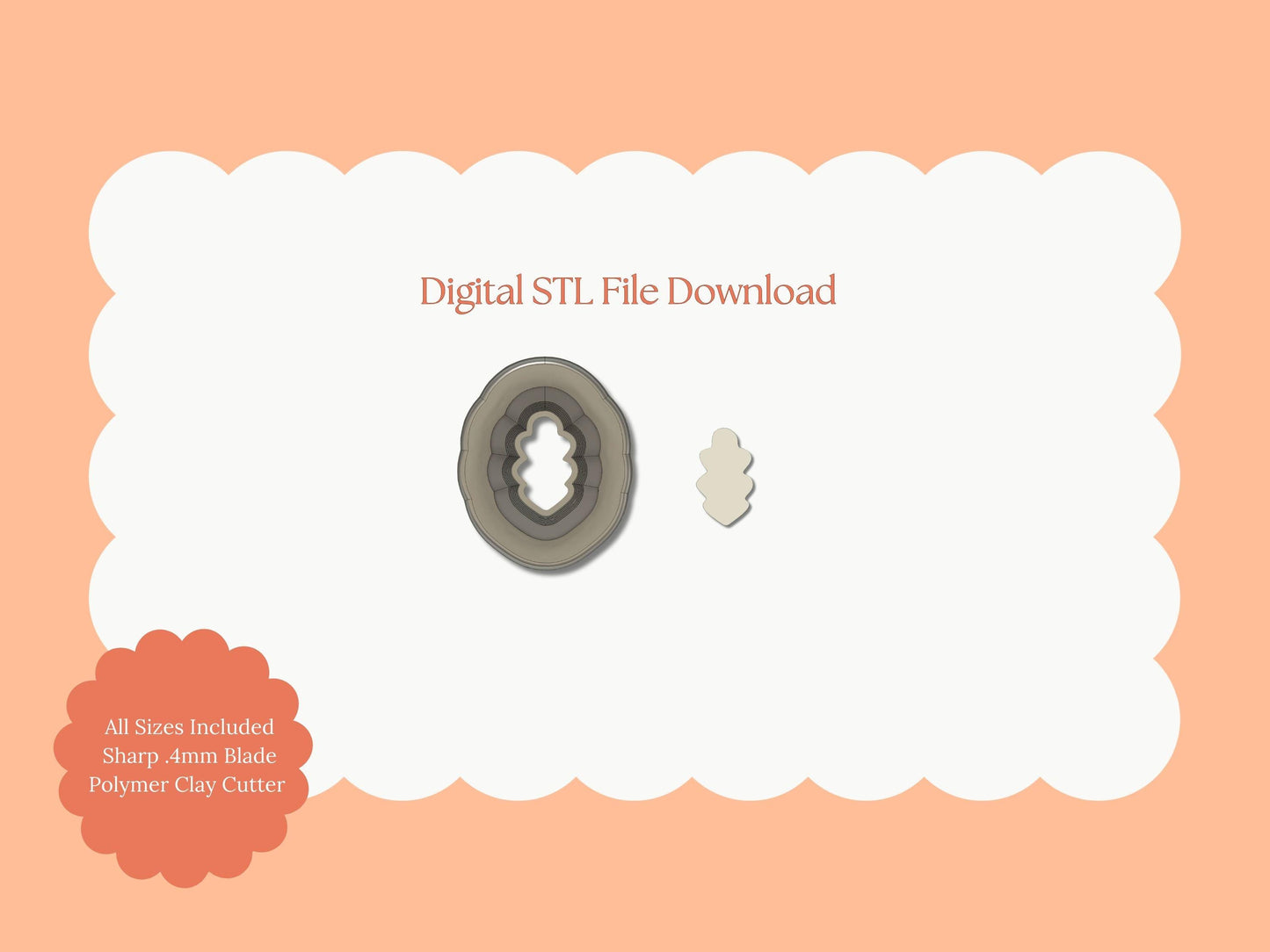 Micro Oak Leaf Clay Cutter | Micro Oak Leaf STL File – Digital Fall Cutter for Nature Earrings & Botanical Clay Crafts