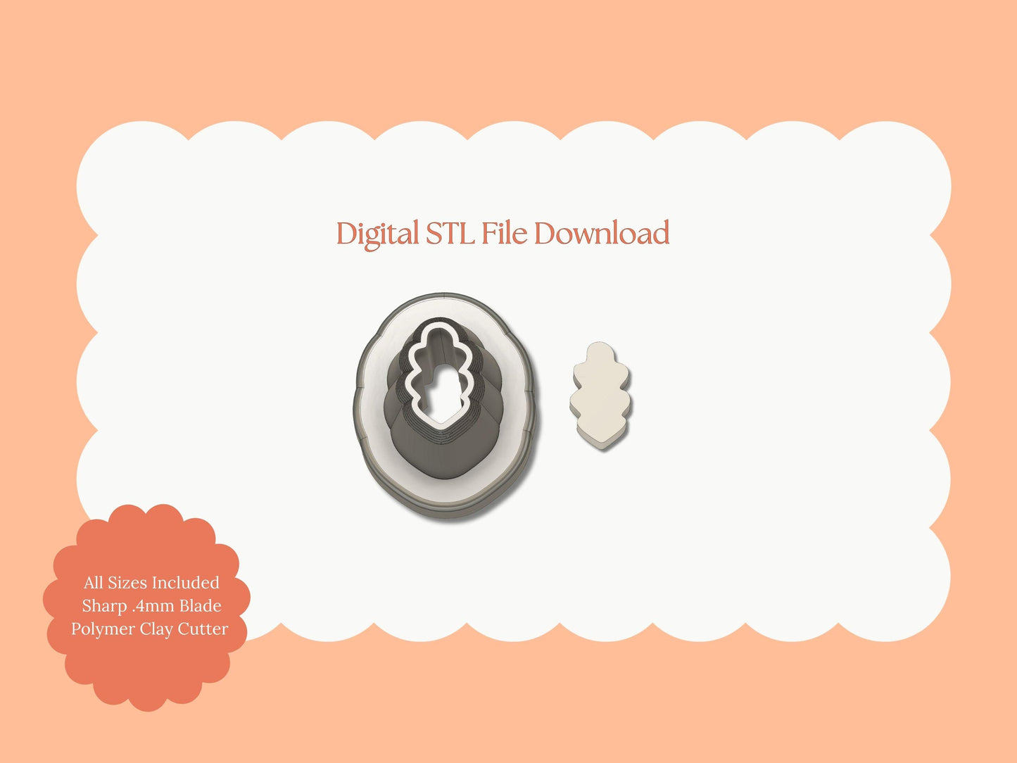 Micro Oak Leaf Clay Cutter | Micro Oak Leaf STL File – Digital Fall Cutter for Nature Earrings & Botanical Clay Crafts