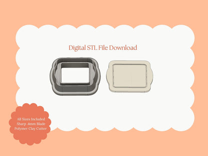Cookie Sheet Clay Cutter | Cookie Sheet STL File – Digital Baking Cutter for Sweet Earrings & Dessert Clay Crafts