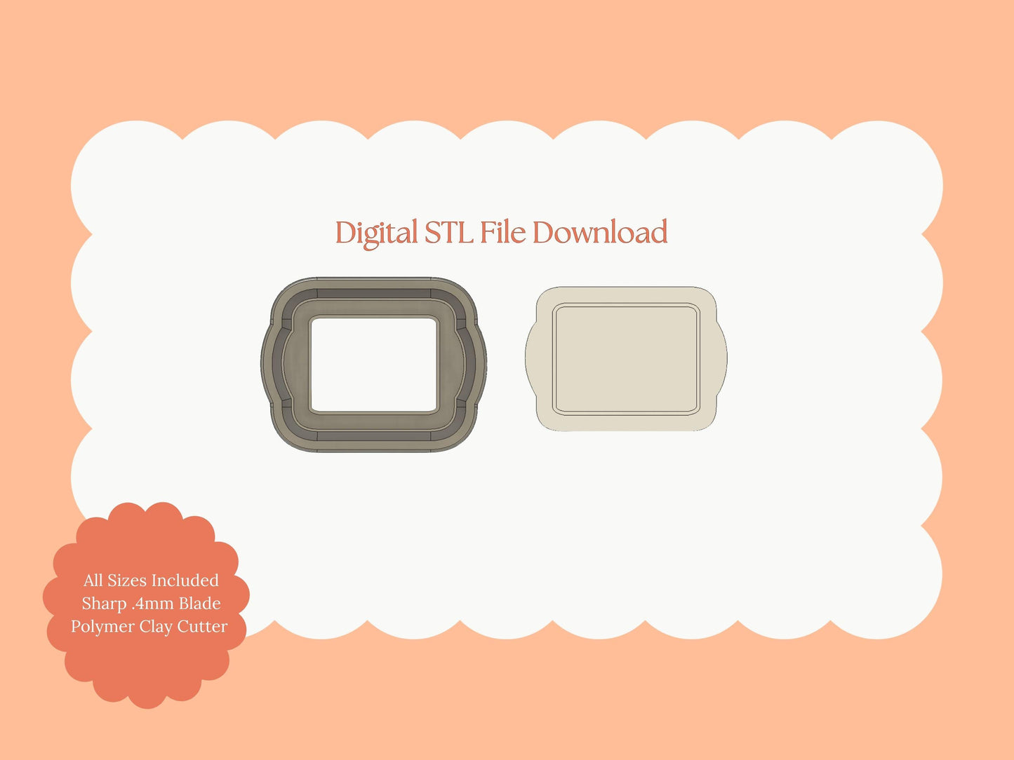 Cookie Sheet Clay Cutter | Cookie Sheet STL File – Digital Baking Cutter for Sweet Earrings & Dessert Clay Crafts