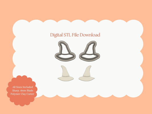 Wizard Hat Stud Cutter | Wizard Hat Stud STL File – Digital Magic Cutter for Fantasy Earrings and Cute DIY Crafts