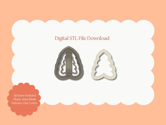 Cutout Tree No. 1 Clay Cutter | Cutout Tree No. 1 STL File – Digital Woodland Cutter for Nature Earrings & Elegant Clay Crafts