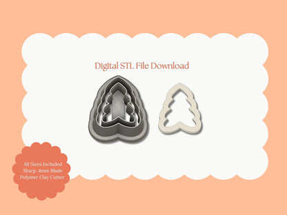 Cutout Tree No. 1 Clay Cutter | Cutout Tree No. 1 STL File – Digital Woodland Cutter for Nature Earrings & Elegant Clay Crafts