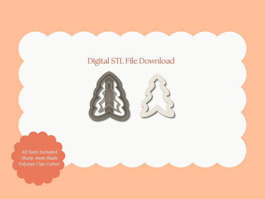 Cutout Tree No. 3 Clay Cutter | Cutout Tree No. 3 STL File – Digital Nature Cutter for Botanical Earrings & Forest Clay Crafts