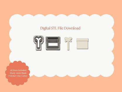Christmas Present No. 2 Clay Cutter | Christmas Gift STL File – Digital Holiday Present Cutter for Festive Earrings and Winter Crafts
